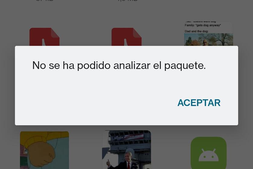 solucionar se ha producido un error al analizar el paquete